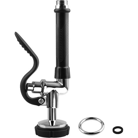Kit de douchette pour robinet d'évier de cuisine, usage domestique ou commercial. Monocommande, pommeau de douche, acier inoxydable, jet large, design élégant et multifonctionnel, finition brillante c (1/5)