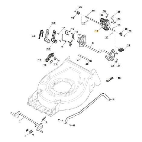 TRASMISSIONE EL. GT 36V BLDC x MCS50-CP1 ORIGINALE STIGA - 181003137/0