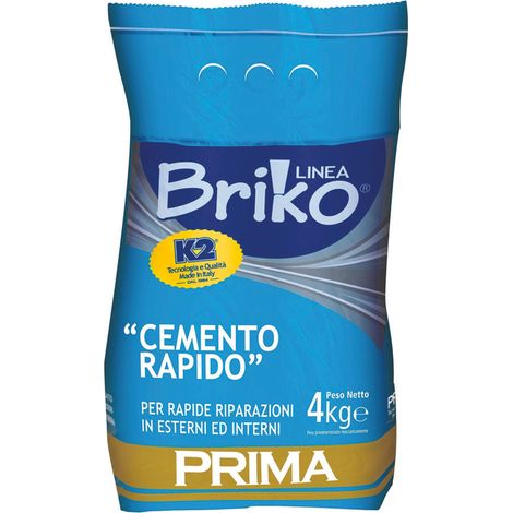 K2 linea briko cemento rapido grigio in polvere - kg.4 in sacco