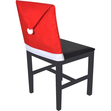 Maison Exclusive - Copri Schienale da Sedia Set 6 pz Cappello Babbo Natale (1/4)