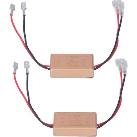 2 Stück LED-Blitzlichtsteuerung für Autoscheinwerfer, Blinkermodul LF-300B H1
