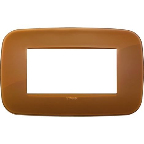 Placca Vimar Arkè Round 4 moduli Reflex caramel codice 19684.62