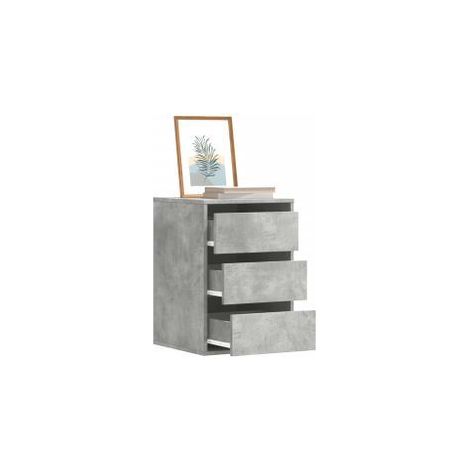 Commode d'angle gris béton 40x41x58 bois d'ingénierie (1/5)