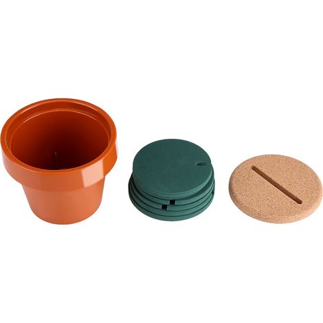 Tapis Sous-Verres - Pot Cactus Avec Couvercle En Bois - Isolation Thermique EVA - Décoration Bureau Salon - 6 Pièces (1/5)