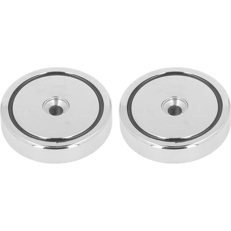 Disque magnétique néodyme 2 pièces, aimant terre rare à fraisure, force de traction 170 kg, puissant (1/5)