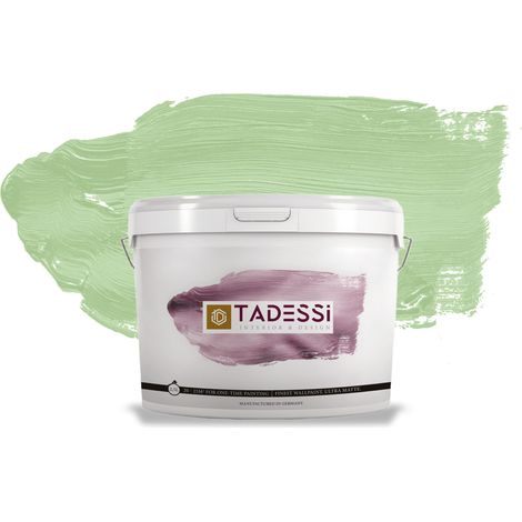 TADESSI Color Vista Wandfarbe Pastellgrün - Helles Sage Green - Matte Dispersionsfarbe - Innenfarbe für Wand und Decke