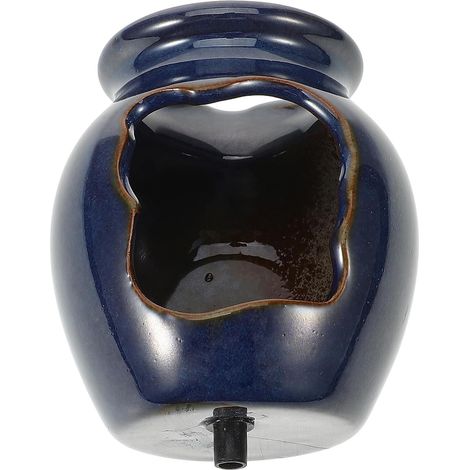 Pot Fontaine Céramique pour Jardin Extérieur Cascade Décorative Jarre Écologique pour Bassin à Poissons Circulation Eau Apaisante Décoration de Cour et Aquarium (1/5)