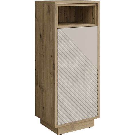 mobiletto bagno Beatrice, Cachemire/Rovere artigianale, 38 x 93 cm, Vicco
