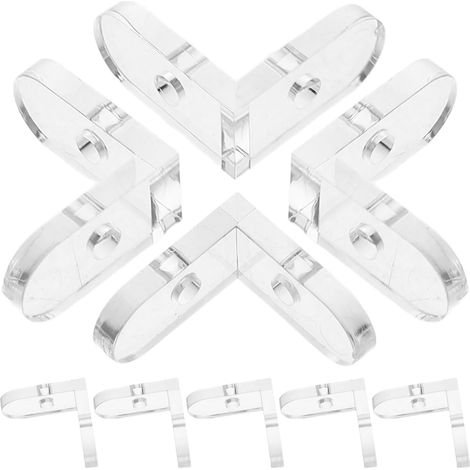 15 Pièces Code D'angle De Boucle Fixe Support D'angle Supports D'angle Clairs Petits Crochets En l Connecteurs à Angle Clair L Support Supports Clairs