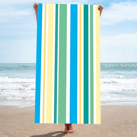 Serviette Microfibre - 75 x 150 cm - Absorbante et Rapide Séchage - Pour Plage Piscine Extérieur - 1 Pièce (1/5)