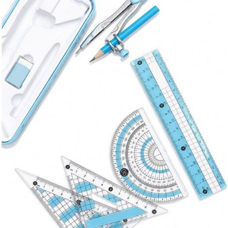 Équerre Métallique - 15 Cm - Angles Arrondis - Pour Cours De Mathématiques - Lot De 4 (1/5)