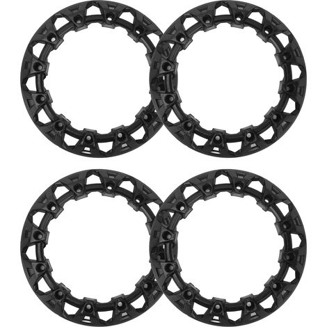 Quatre enjoliveurs de roue de 8 pouces, diamètre extérieur de 22,8 cm, enjoliveurs de roue, protections de jante pour pneus, type universel, adaptés aux véhicules tout-terrain. (1/5)
