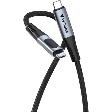 Verbatim Sync&Charge 240W 120cm USB-C/USB-C inkl. Display 31849 (1/5)