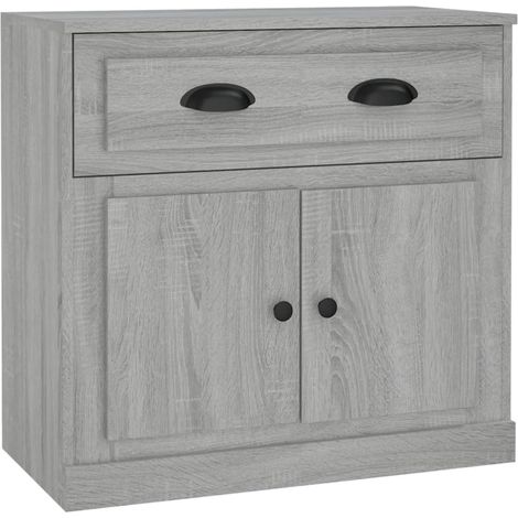 Maison Exclusive - Aparador de madera contrachapada gris Sonoma 7 (1/5)