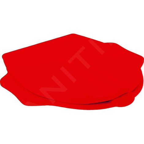 Cuvette de toilette pour enfants GE Bambini avec siège de soutien, motif tortue, abaissement, rouge rubis (1/3)