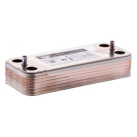 Intercambiador de 12 Placas para Calderas Junkers y Vaillant  Distancia 155mm  Recambio Original Código 8705406264 Zilmet