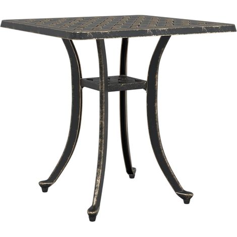 Table de jardin bronze 53x53x53 aluminium coulé (1/5)