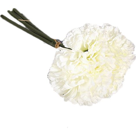 Bouquet De Fleurs Artificielles En Soie Blanches Pour Décoration Maison Fête Bureau - 1 Pièce (1/2)
