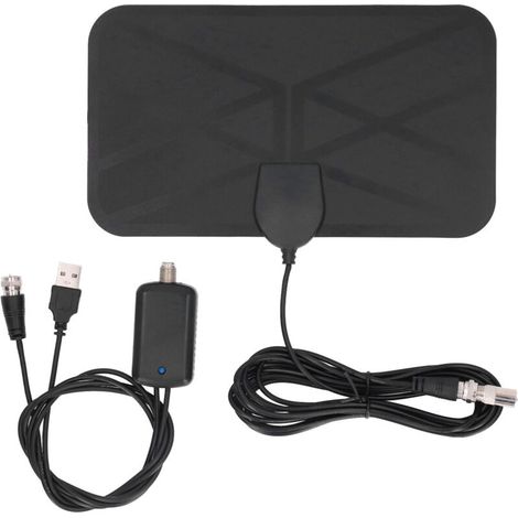 Antena de TV digital HD 4K 1080P para interiores con alta ganancia (25 dBi), montaje adhesivo – Modelo KJ-036