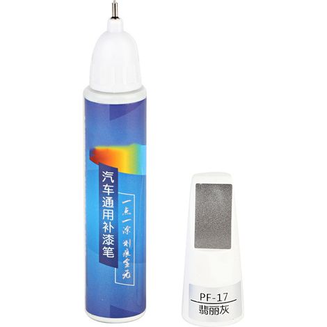 Retouche rayure voiture stylo peinture gris, réparation carrosserie anti-rayures, vernis transparent inclus, outil de rénovation professionnel (1/3)