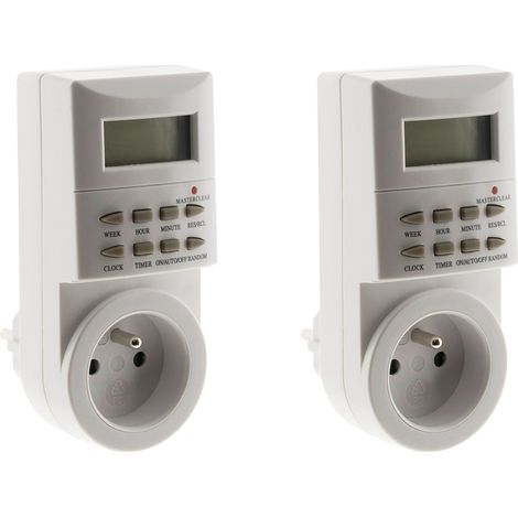 Lot de 2 programmateurs hebdomadaires digitaux 49 programmes - Otio (1/5)