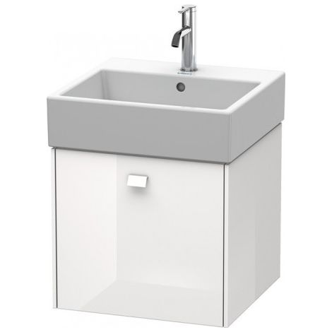 Duravit Brioso Meuble sous-lavabo suspendu 48,4 x 45,9 cm, 1 tiroir, pour meuble sous-vasque Vero Air 23505050, Couleur (avant/corps): Décor blanc mat, poignée chromée - BR405201018