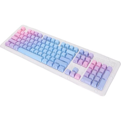 104Pcs Keycaps PBT pour Clavier Mécanique, Design Ergonomique, Finition Mate, Gravure Latérale, Kit de Personnalisation