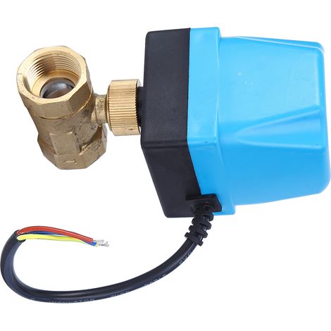 Elektrisches Kugelventil, 2-Wege, 3-adrig, 2-fach regelbar, Schutzart IP68, Synchronmotor, blau, 220 V AC, G3/4-Zoll (1/5)