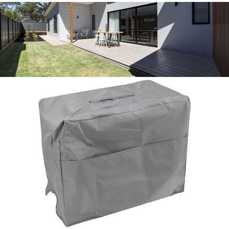 [Schutzhülle für Geräte] Mano Cover 190T Polyester silber 50x25x31cm Grau beschichtet UV-beständig wasser- und staubdicht für Garten- und Balkongeräte (1/5)