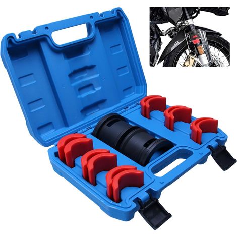 Outil de pose de joints de fourche pour moto, compatible avec les modèles suivants : 35 mm, 36 mm, 40 mm, 41 mm, 42 mm, 43 mm, 45 mm, 46 mm, 47 mm, 48 mm, 49 mm et 50 mm. (1/5)