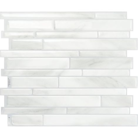 Selbstklebende Wandfliesen x4, 29,34x24,48cm - Smart Tiles Milano Massa Klebefliesen 3D Fliesenaufkleber für Bad & Küche
