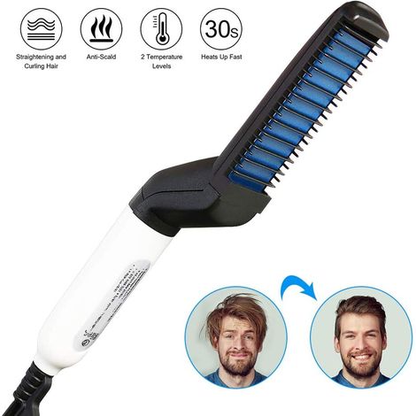 MINKUROW Pettine Per Piastra Per Barba Rapida Per Uomo, Pettine Elettrico Per Capelli Lisci Pettine Per Piastra Per Barba Professionale Multifunzionale Per Capelli Crespi Modellazione Flessibile Fai D (1/4)