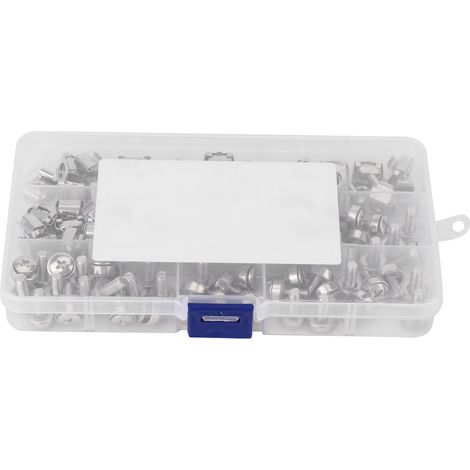 Écrous à cage M5 pour châssis à trous carrés, visserie de montage M516, fixation véhicule, kit de 10 pièces (1/4)