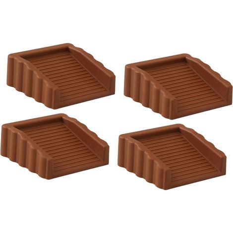 4er-Pack Mehrzweck-Türstopper aus Gummi für Büro, Schule, Hotel, Wohnung, Schlafzimmer, Braun