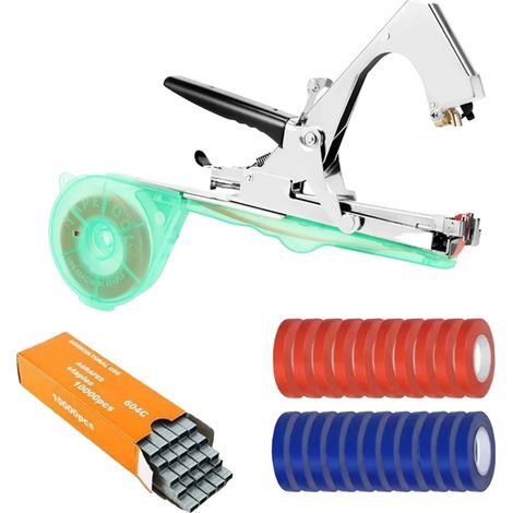 Máquina para atar ramas de plantas, operación manual, diseño duradero, 1 unidad, color verde. (1/2)