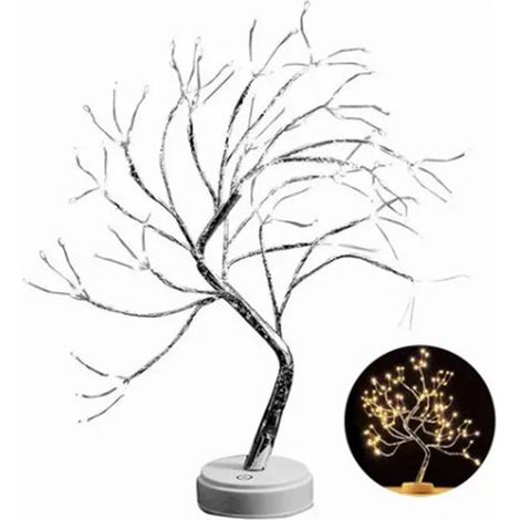 Lampe de Noël avec 108 petites LED, blanc chaud, fil de cuivre, perle, veilleuse de chambre, décoration de Noël (1/5)