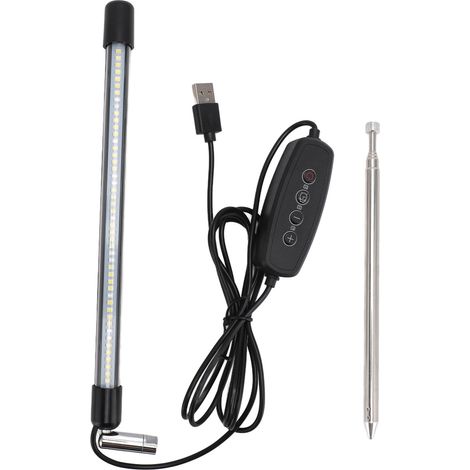 Lampe de culture LED 48 lumières, spectre complet 5W USB 5V, minuterie 4H 8H 12H, 6 modes, tige télescopique pour plantes d'intérieur (1/5)