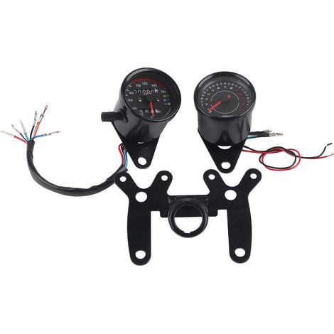 GARRYFIZH Compteur Vitesse Odomètre Moto Universel Style Rétro Accessoire Personnalisation