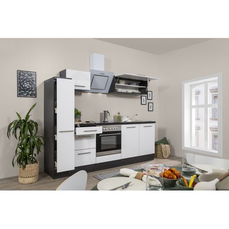Cuisine Kitchenette Chêne Blanc Amanda 240 cm Respekta Premium