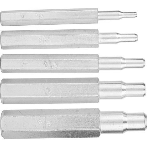 Lot de 5 embouts évasement CT-193 pour tube cuivre, outils poinçon à évaser 1/4",5/16",3/8",1/2",5/8", expansion tuyauterie (1/5)