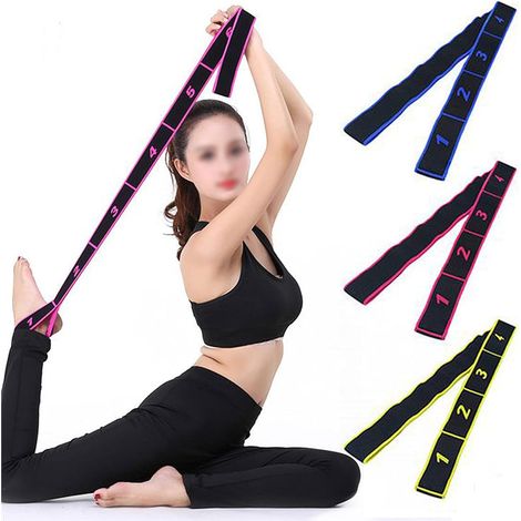 Bandes De Resistance - 3 Bandes Élastiques De 90 Cm Avec 8 Boucles Pour Renforcement Musculaire Et Rééducation - Jaune Bleu (1/5)