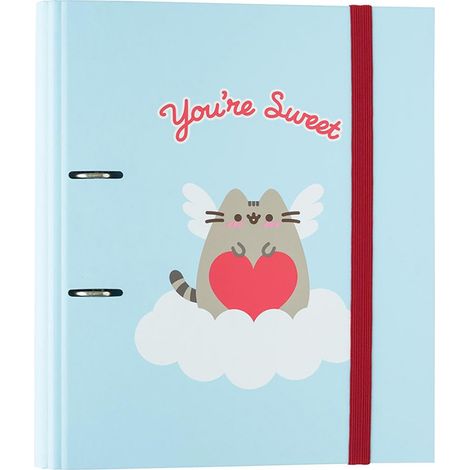 Pusheen - Carpeta tamaño A4 de la colección Purrfect Love (2 anillas, banda elástica) (1/5)