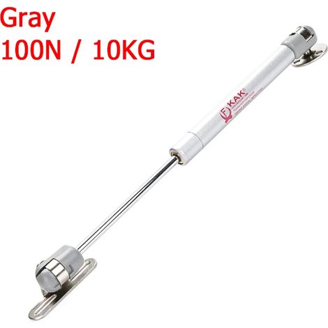 Charnières de meubles (gris, capacité de charge : 10 kg), vérins à gaz pour meubles, supports de levage pour portes de placards de cuisine (1/3)