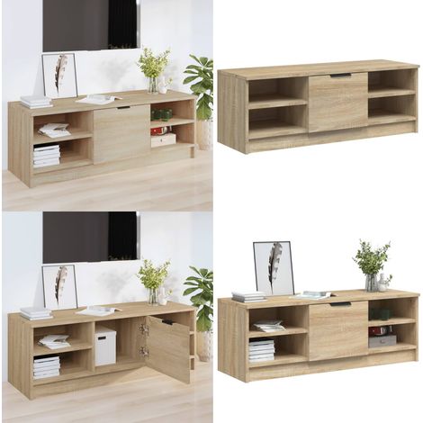TV-Schrank Sonoma-Eiche 102x35,5x36,5 cm Holzwerkstoff - Holzwerkstoff - TV-Schrank Sonoma-Eiche (1/5)