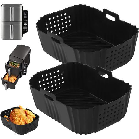 2PCS Moule Air Fryer pour Ninja Double Stack SL401 Accessoire Silicone (1/5)