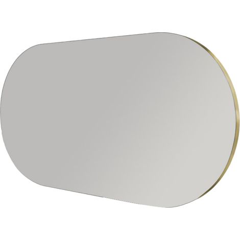Spiegel Teco, oval, Wandtyp, transparente Struktur, 45x85h cm, Dunkelgrau