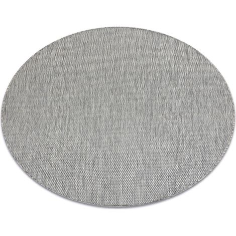 Tappeto SIZAL SION cerchio A5165A Melange tessuto piatto grigio grey rotondo 120 cm