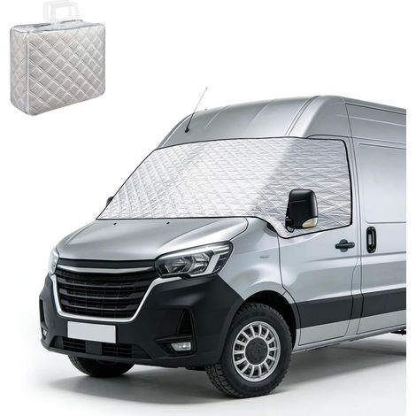 Couverture de Pare-Brise épaissie pour Movano 2010-2023, Renault Master 2010-2023, Couverture de Pare-Brise Anti-Gel, Givre, poussière, Protection Solaire, Argent,for Movano Renault Master 2010-2023 (1/5)