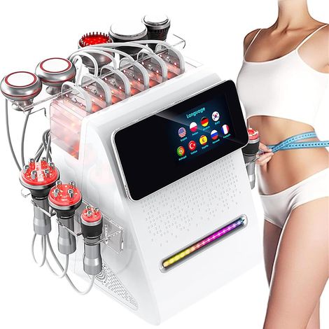 Appareil modelage corporel Professionnel 11 en 1, cavitation 80 K, radiofréquence, Vide, LED, lipolaser et EMS, équipement Multifonctionnel pour brûler Graisses, Amincissant, Spa (1/5)