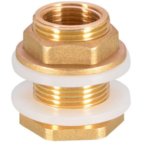 4 Stück G1/2 Messing Wassertank Wasserrohr Anschluss Adapter Wasserhahn Regeneimer Buchse Messing Tank Buchse für Wasserhahn Regeneimer Wassertank (1/5)